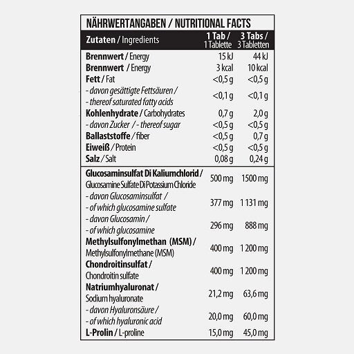 MST - Glucosamine Chondroitine MSM HYALURON - 90 Tabletten