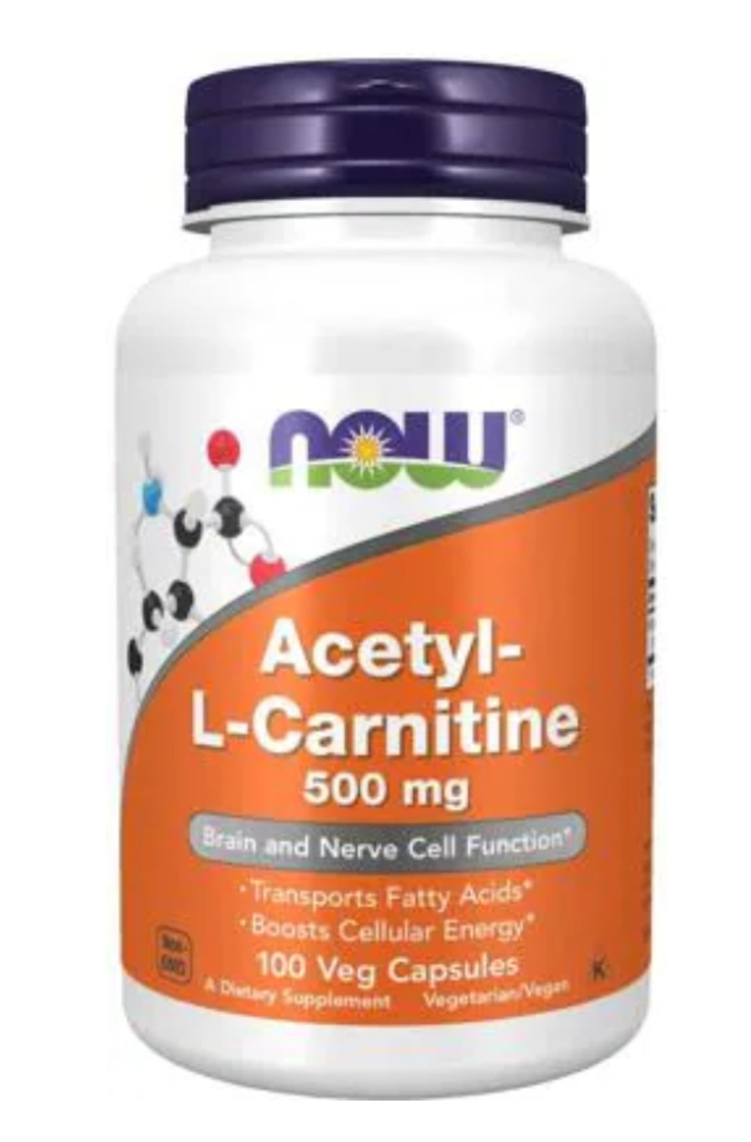 Now Foods Acetyl L-Carnitine, 500mg - 100 Kapseln