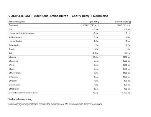 ProFuel Complete EAA 500g Cherry
