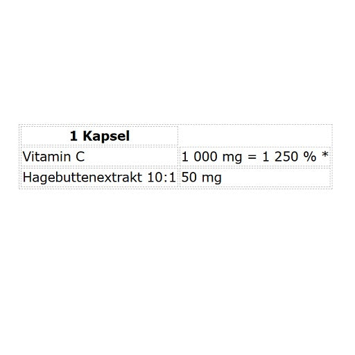 Nutrend Vitamin C 1000 mg mit Hagebutten 60 Kapseln