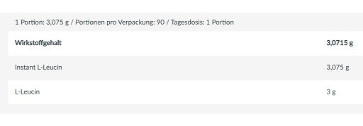 BioTech 100% Instant L-Leucine 277g
